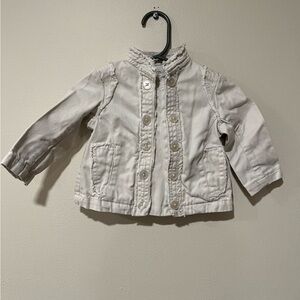 Tan 6-9 month Jean Jacket with Stand-Up Collar
